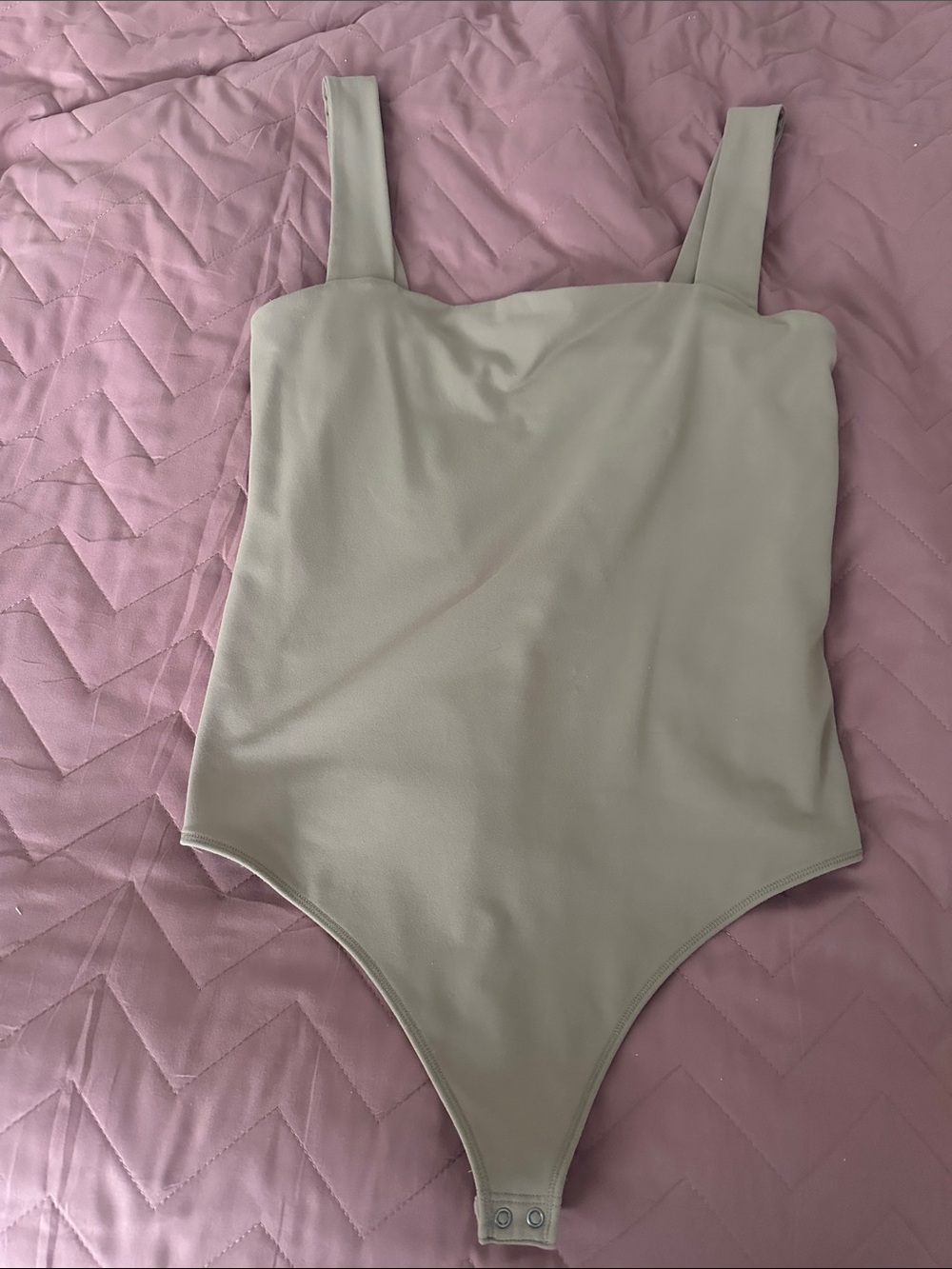 Abercrombie & Fitch Cream One-Piece Bodysuit